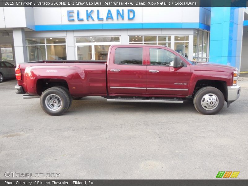 Deep Ruby Metallic / Cocoa/Dune 2015 Chevrolet Silverado 3500HD LTZ Crew Cab Dual Rear Wheel 4x4