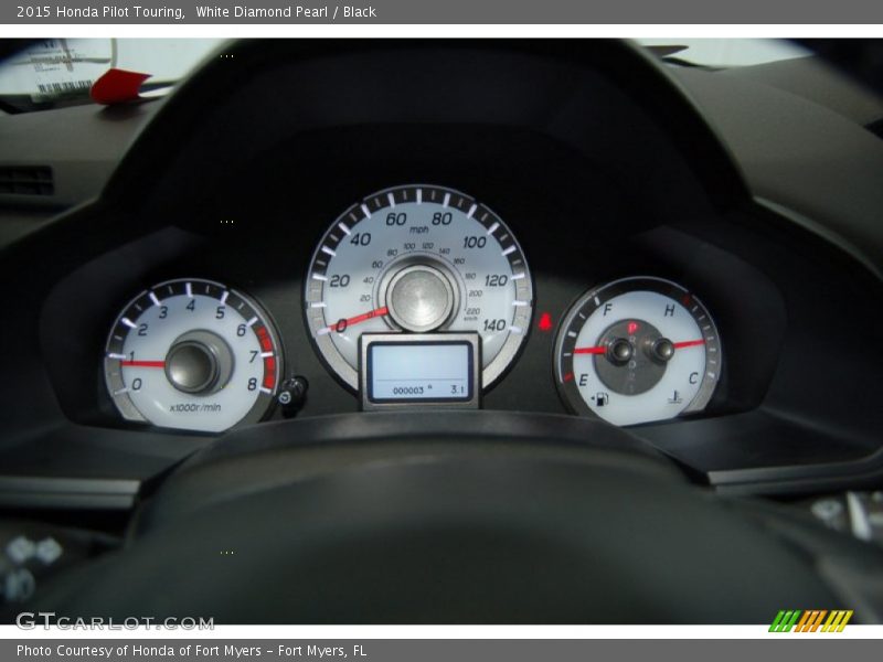 White Diamond Pearl / Black 2015 Honda Pilot Touring