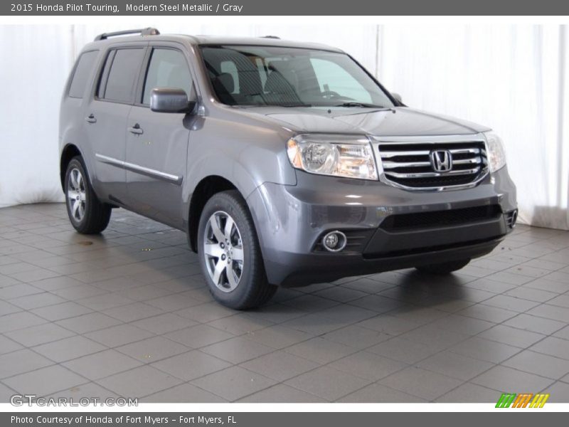 Modern Steel Metallic / Gray 2015 Honda Pilot Touring