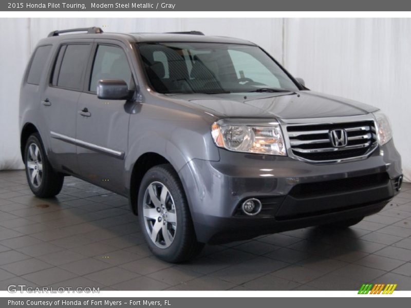 Modern Steel Metallic / Gray 2015 Honda Pilot Touring