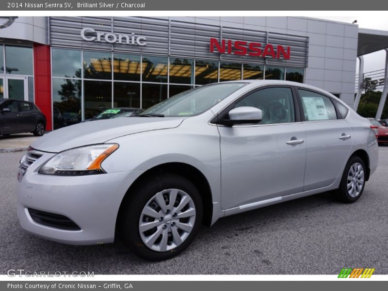 Brilliant Silver / Charcoal 2014 Nissan Sentra SV