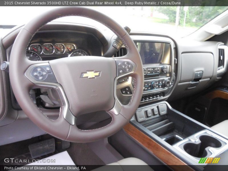 Deep Ruby Metallic / Cocoa/Dune 2015 Chevrolet Silverado 3500HD LTZ Crew Cab Dual Rear Wheel 4x4