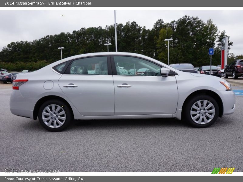 Brilliant Silver / Charcoal 2014 Nissan Sentra SV