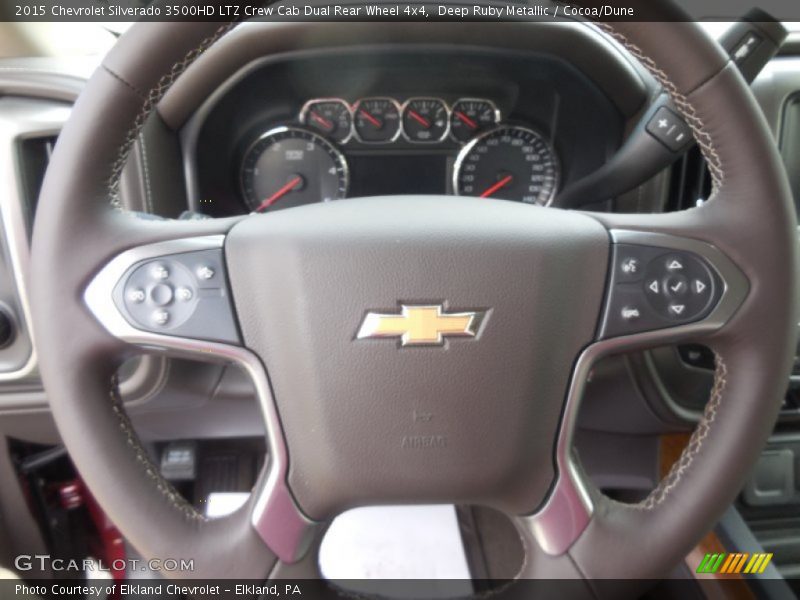 Deep Ruby Metallic / Cocoa/Dune 2015 Chevrolet Silverado 3500HD LTZ Crew Cab Dual Rear Wheel 4x4