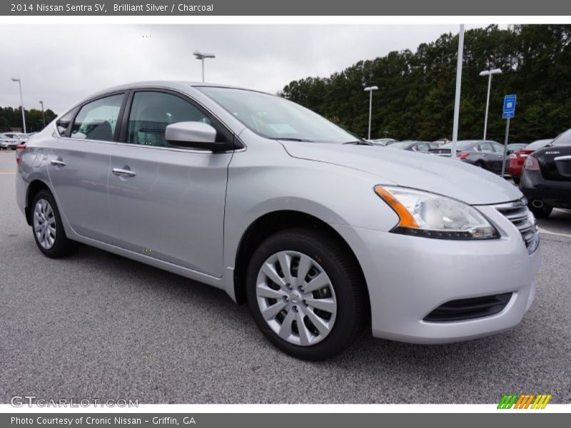 Brilliant Silver / Charcoal 2014 Nissan Sentra SV
