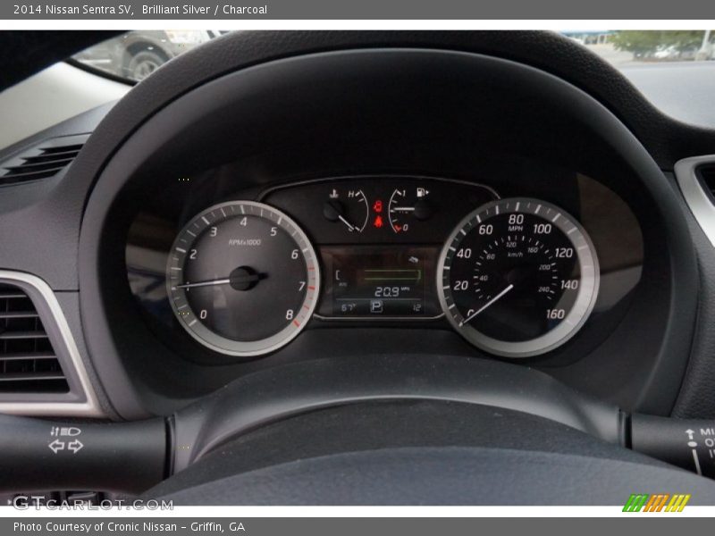 Brilliant Silver / Charcoal 2014 Nissan Sentra SV