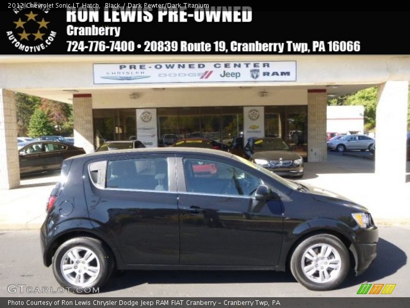 Black / Dark Pewter/Dark Titanium 2012 Chevrolet Sonic LT Hatch