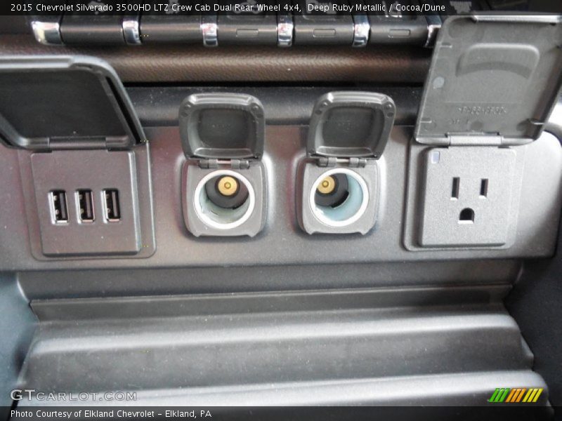 Deep Ruby Metallic / Cocoa/Dune 2015 Chevrolet Silverado 3500HD LTZ Crew Cab Dual Rear Wheel 4x4