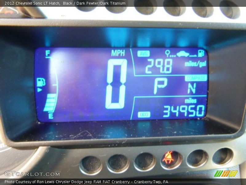 Black / Dark Pewter/Dark Titanium 2012 Chevrolet Sonic LT Hatch