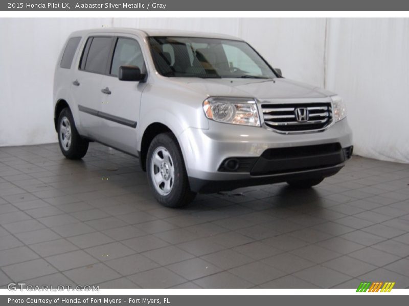 Alabaster Silver Metallic / Gray 2015 Honda Pilot LX