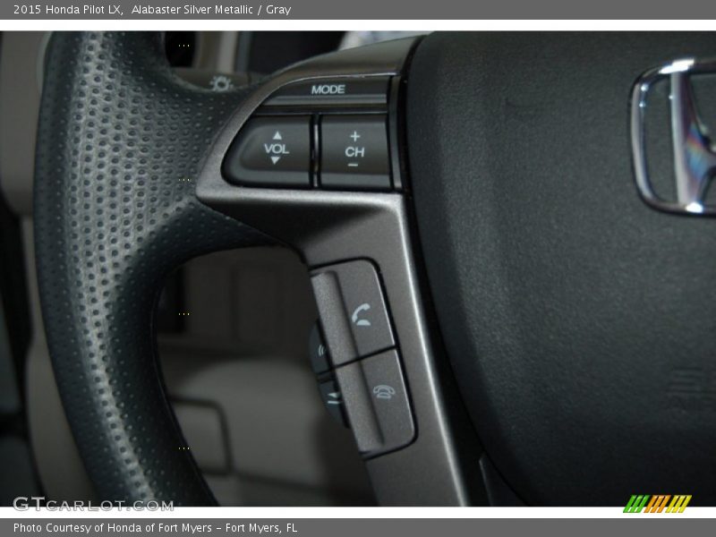 Alabaster Silver Metallic / Gray 2015 Honda Pilot LX