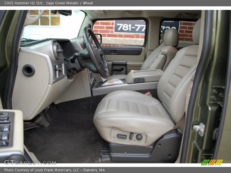 Front Seat of 2003 H2 SUV