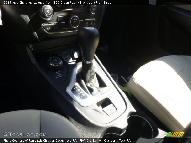 ECO Green Pearl / Black/Light Frost Beige 2015 Jeep Cherokee Latitude 4x4