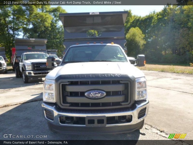Oxford White / Steel 2015 Ford F350 Super Duty XL Regular Cab 4x4 Dump Truck
