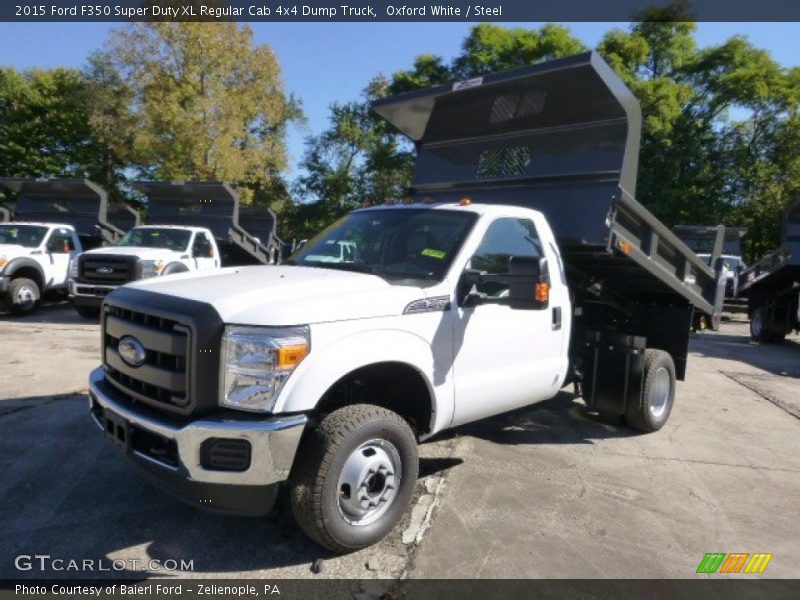 Front 3/4 View of 2015 F350 Super Duty XL Regular Cab 4x4 Dump Truck