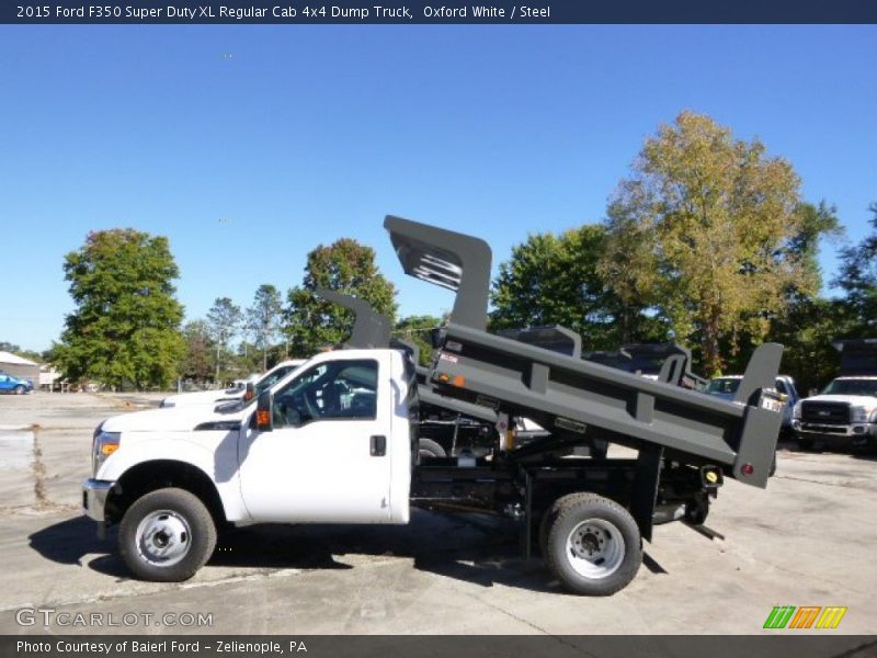  2015 F350 Super Duty XL Regular Cab 4x4 Dump Truck Oxford White