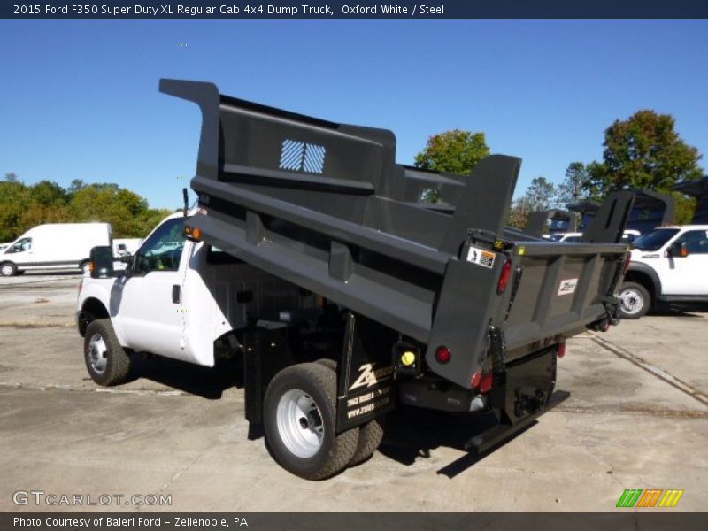  2015 F350 Super Duty XL Regular Cab 4x4 Dump Truck Oxford White