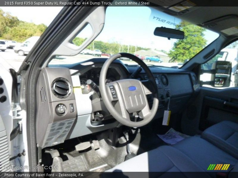 Oxford White / Steel 2015 Ford F350 Super Duty XL Regular Cab 4x4 Dump Truck