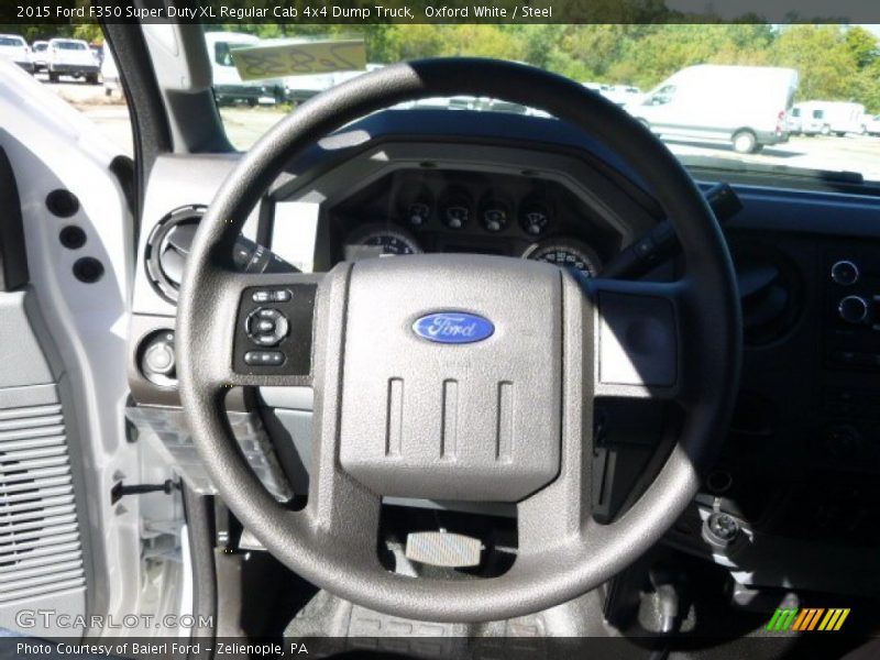 Oxford White / Steel 2015 Ford F350 Super Duty XL Regular Cab 4x4 Dump Truck