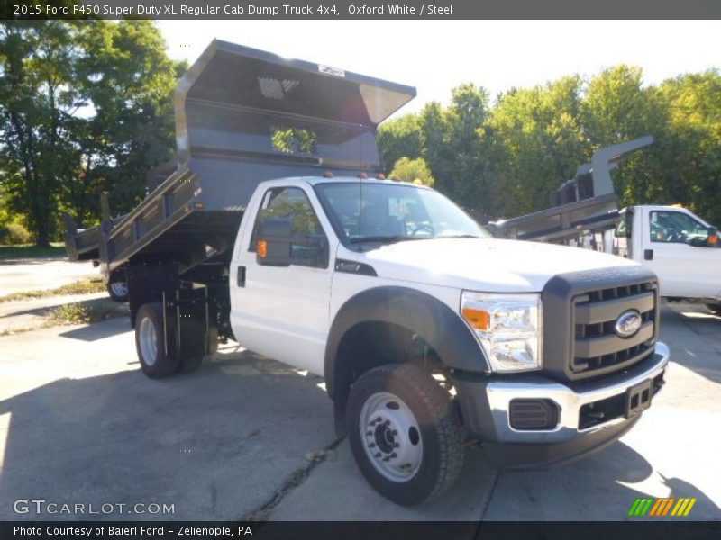 Oxford White / Steel 2015 Ford F450 Super Duty XL Regular Cab Dump Truck 4x4