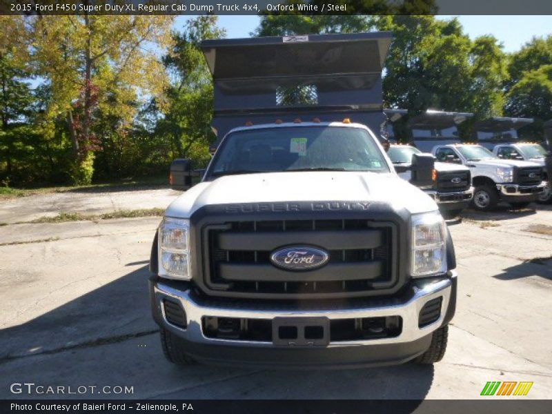 Oxford White / Steel 2015 Ford F450 Super Duty XL Regular Cab Dump Truck 4x4