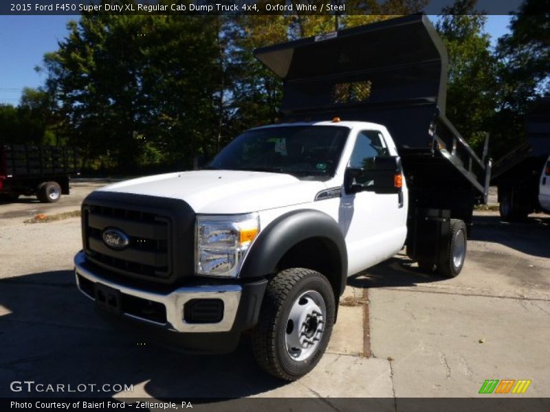Oxford White / Steel 2015 Ford F450 Super Duty XL Regular Cab Dump Truck 4x4