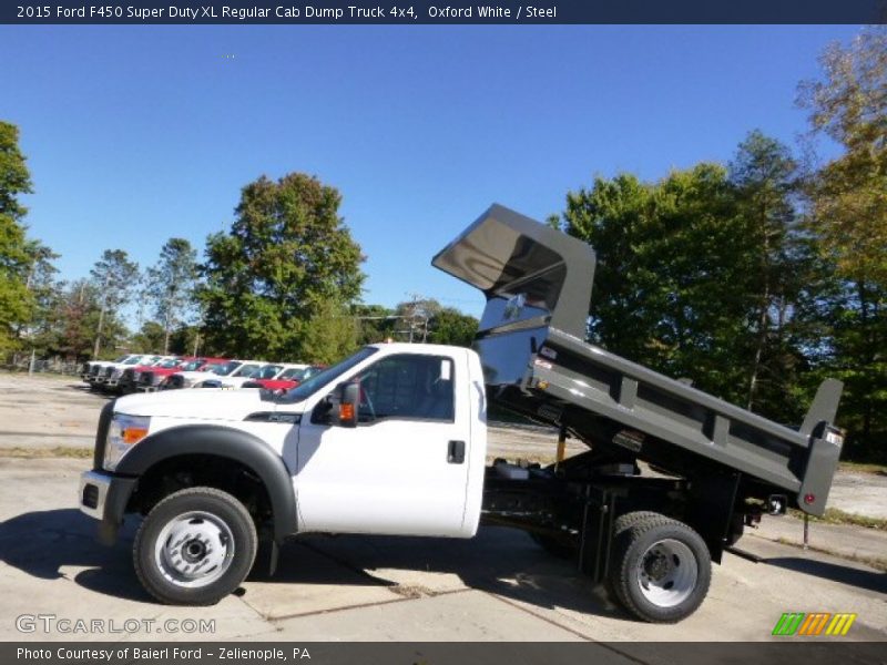 Oxford White / Steel 2015 Ford F450 Super Duty XL Regular Cab Dump Truck 4x4
