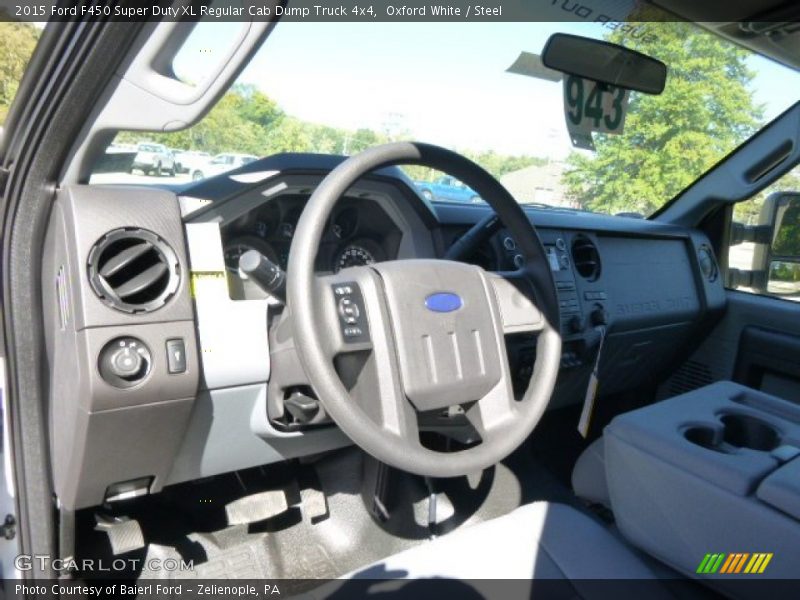 Oxford White / Steel 2015 Ford F450 Super Duty XL Regular Cab Dump Truck 4x4