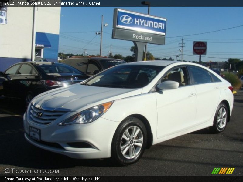 Shimmering White / Camel 2012 Hyundai Sonata GLS