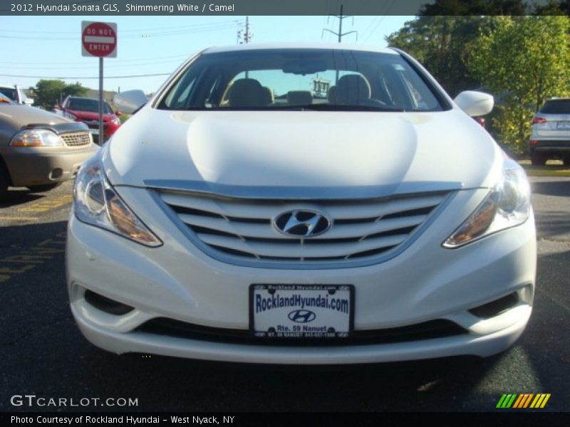 Shimmering White / Camel 2012 Hyundai Sonata GLS