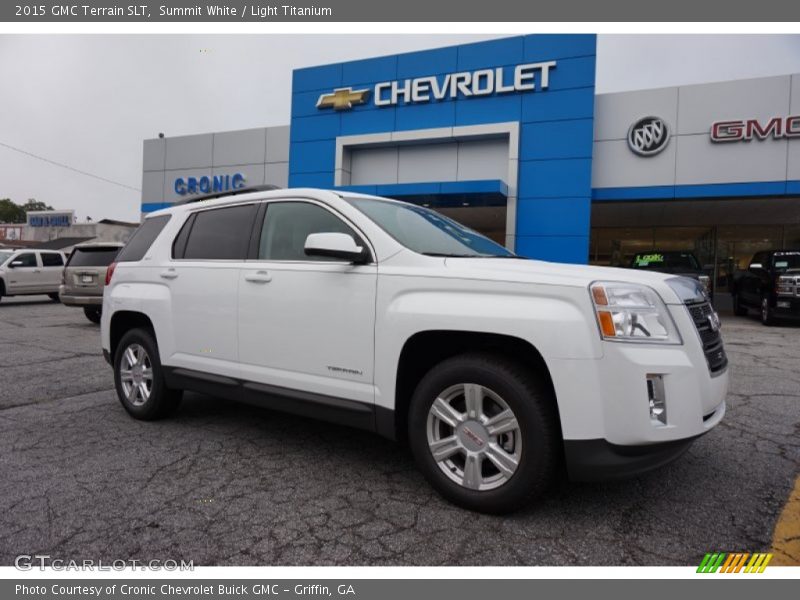 Summit White / Light Titanium 2015 GMC Terrain SLT
