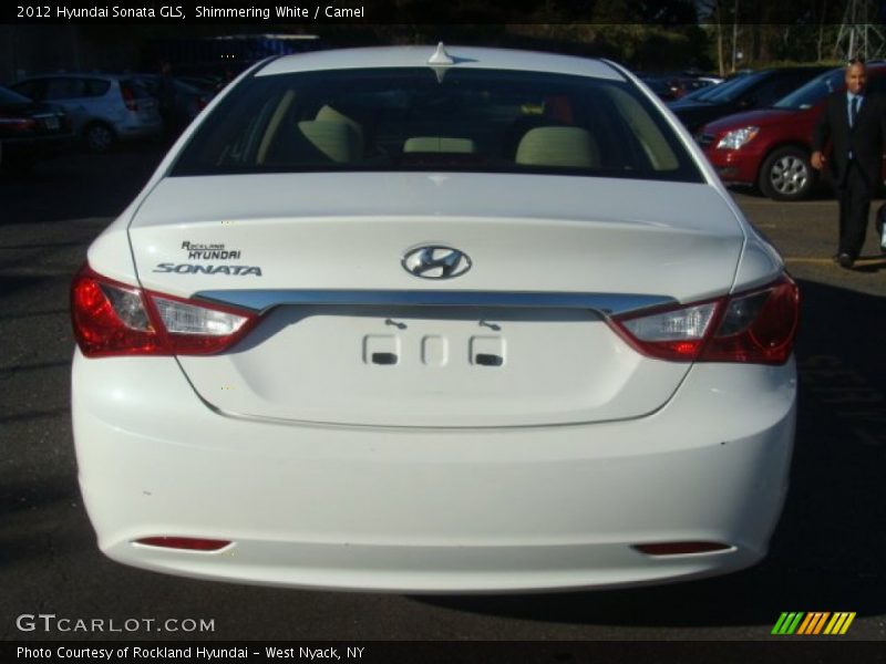 Shimmering White / Camel 2012 Hyundai Sonata GLS