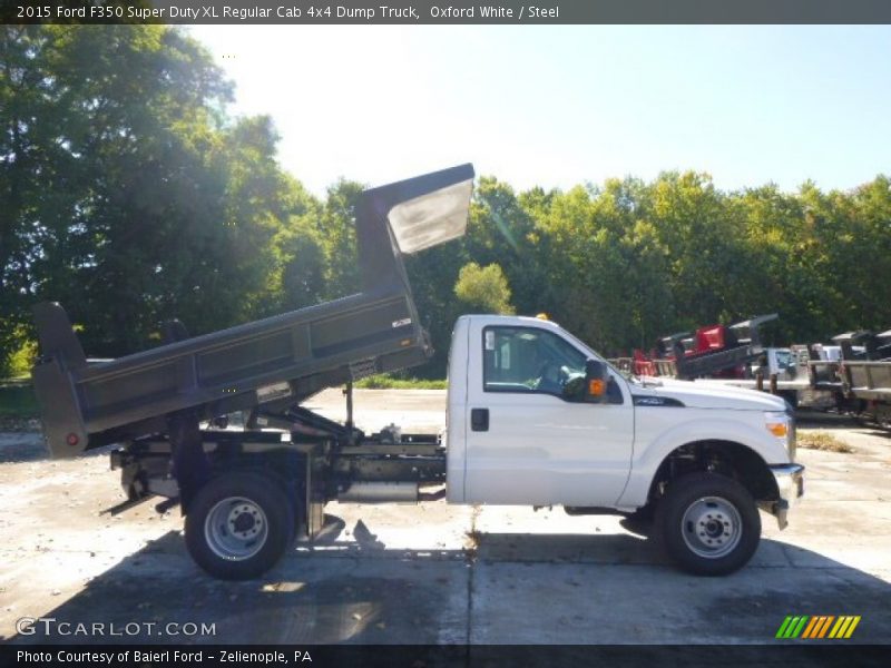 Oxford White / Steel 2015 Ford F350 Super Duty XL Regular Cab 4x4 Dump Truck