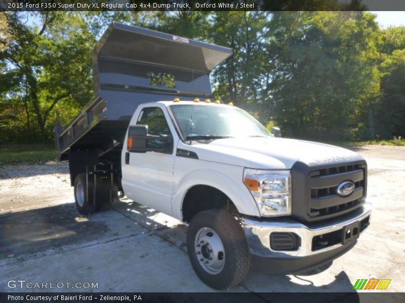 Oxford White / Steel 2015 Ford F350 Super Duty XL Regular Cab 4x4 Dump Truck