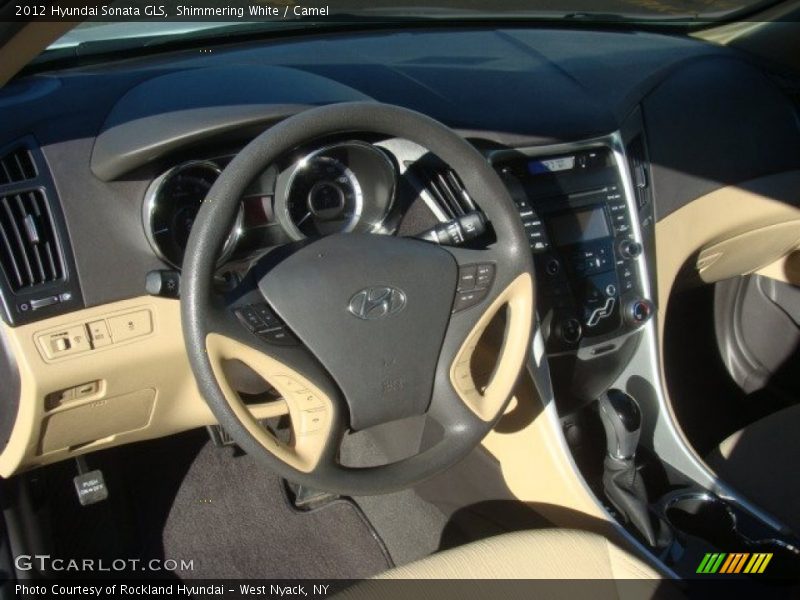 Shimmering White / Camel 2012 Hyundai Sonata GLS