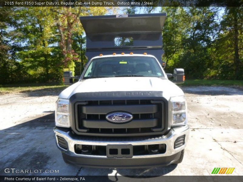 Oxford White / Steel 2015 Ford F350 Super Duty XL Regular Cab 4x4 Dump Truck