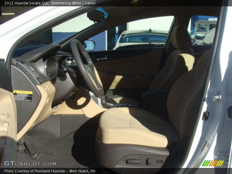 Shimmering White / Camel 2012 Hyundai Sonata GLS