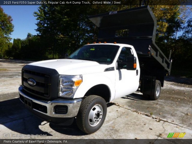 Oxford White / Steel 2015 Ford F350 Super Duty XL Regular Cab 4x4 Dump Truck