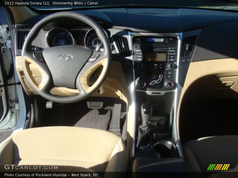 Shimmering White / Camel 2012 Hyundai Sonata GLS