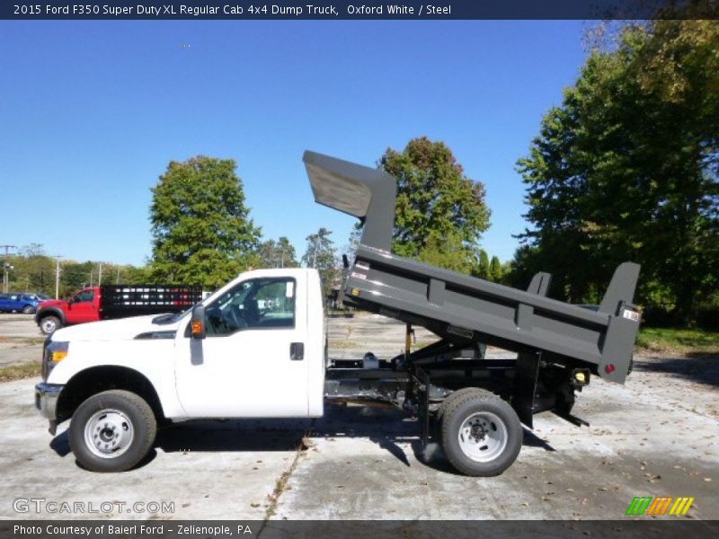 Oxford White / Steel 2015 Ford F350 Super Duty XL Regular Cab 4x4 Dump Truck