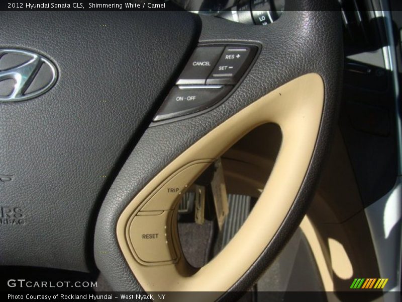 Shimmering White / Camel 2012 Hyundai Sonata GLS