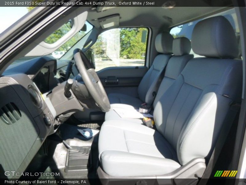 Oxford White / Steel 2015 Ford F350 Super Duty XL Regular Cab 4x4 Dump Truck