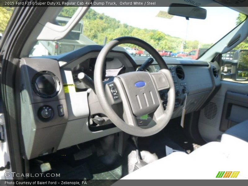 Oxford White / Steel 2015 Ford F350 Super Duty XL Regular Cab 4x4 Dump Truck