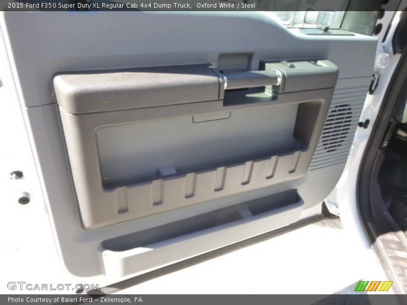 Oxford White / Steel 2015 Ford F350 Super Duty XL Regular Cab 4x4 Dump Truck
