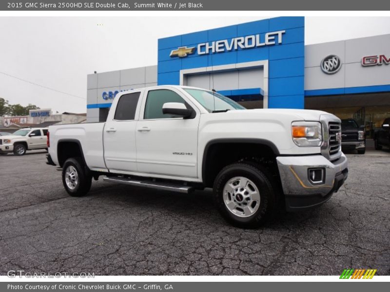 Summit White / Jet Black 2015 GMC Sierra 2500HD SLE Double Cab