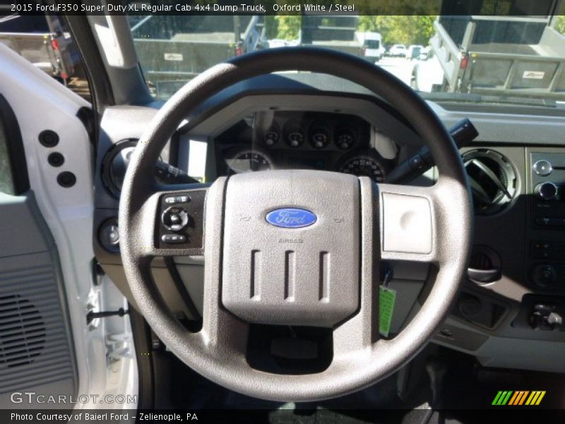 Oxford White / Steel 2015 Ford F350 Super Duty XL Regular Cab 4x4 Dump Truck