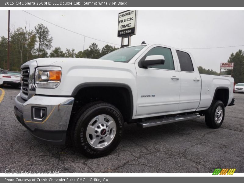 Summit White / Jet Black 2015 GMC Sierra 2500HD SLE Double Cab
