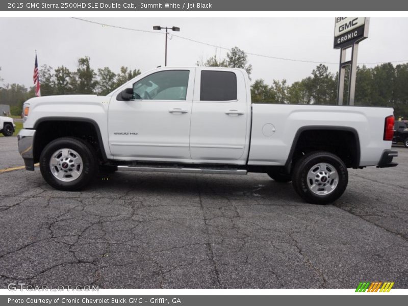 Summit White / Jet Black 2015 GMC Sierra 2500HD SLE Double Cab
