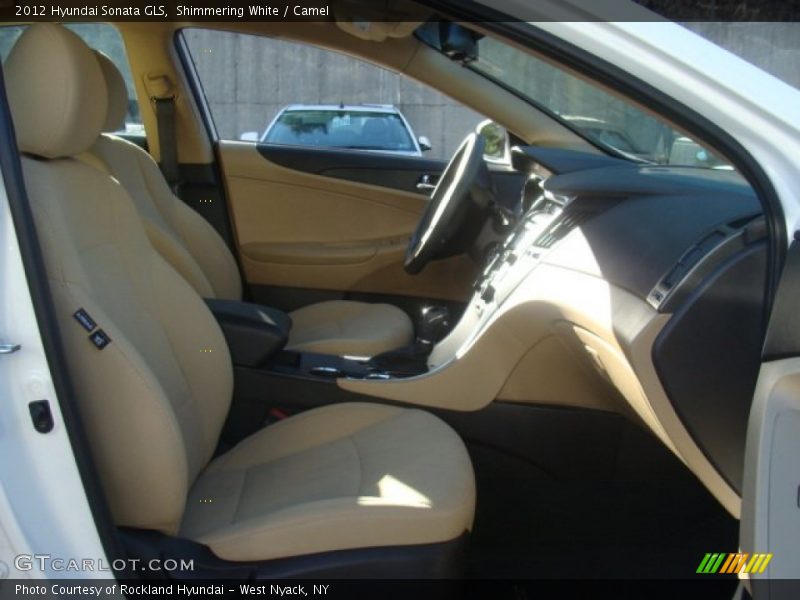 Shimmering White / Camel 2012 Hyundai Sonata GLS