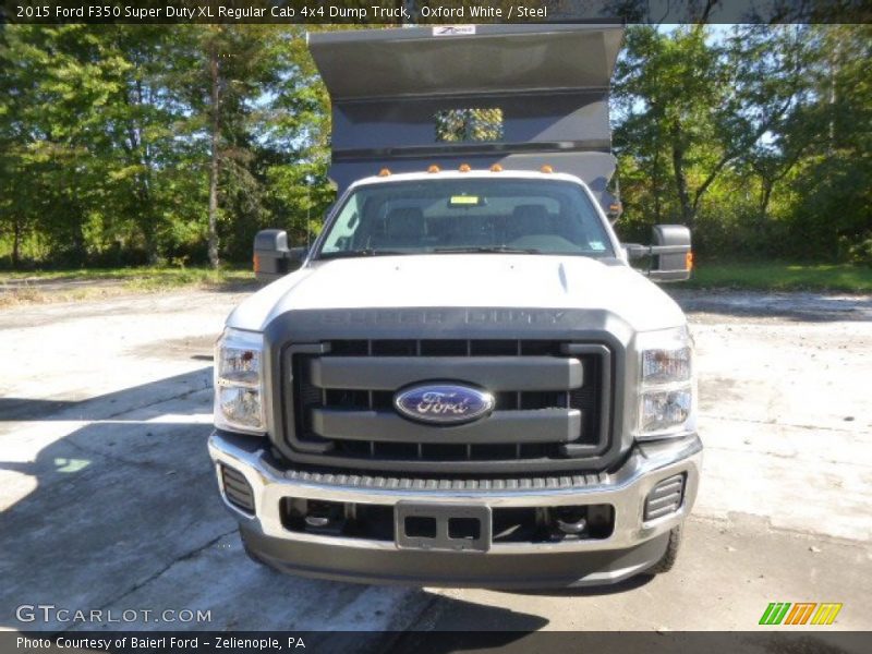 Oxford White / Steel 2015 Ford F350 Super Duty XL Regular Cab 4x4 Dump Truck